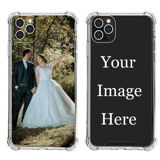 Personalized Custom Phone Case for iPhone 16 15 12 13 14 11 Pro Max Anti-Scratch Shock-Resistant Soft Protective TPU Design Your Own Case Clear